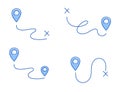 Pin doodle location icon. Hand drawn sketch style place maker, location pin, gps point pictogram