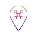 pin drone nolan icon. Simple thin line, outline vector of Drones icons for ui and ux, website or mobile application