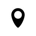 Pin icon isolated on white background. Location icon. Map pointer icon. Point. Locator. Address