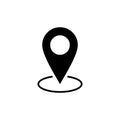 Pin icon isolated on white background. Location icon. Map pointer icon. Point. Locator. Address