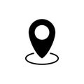 Pin icon isolated on white background. Location icon. Map pointer icon. Point. Locator. Address