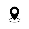 Pin icon isolated on white background. Location icon. Map pointer icon. Point. Locator. Address