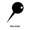 Pin icon vector isolated on white background, logo concept of Pi