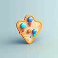 Pin Location Concept, Map App UI, 3D Clay Icon. Digital Art Illustration