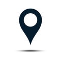 Pin Location Map Icon Vector. Pin Locator Illustration Design