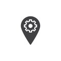 Pin location setting vector icon