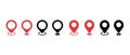Pin location vector icons set. Location map pointer symbol Royalty Free Stock Photo