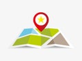 Mapping pin point icon, Pin on map, Red pin, Favourite place. GPS. Vector Illustration.