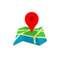 Pin Map address location clipart