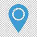 Pin map icon in flat style. Gps navigation vector illustration o Royalty Free Stock Photo