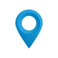 Pin map icon in flat style. Gps navigation vector illustration o Royalty Free Stock Photo