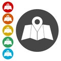 Pin map icon, Map pointer vector icon Royalty Free Stock Photo