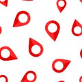 Pin map icon seamless pattern background. Gps navigation concept vector illustration. Target destination symbol pattern