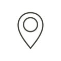 Pin map icon vector. Line location symbol. Royalty Free Stock Photo