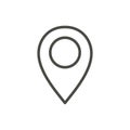 Pin map icon vector. Line location symbol.