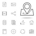 pin on the map icon. web, minimalistic icons universal set for web and mobile Royalty Free Stock Photo