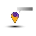 Pin map message. Mark location. Vector illustration. stock image. Royalty Free Stock Photo