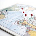 Pin map isolated on white background Royalty Free Stock Photo