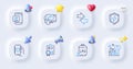 Pin marker, Gas cylinder and Buying house line icons. For web app, printing. Vector
