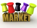 Pin the Market Royalty Free Stock Photo