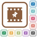 Pin movie simple icons
