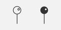 Pin, navigation icon. pointer, place, map vector sign for web and mobile app Royalty Free Stock Photo