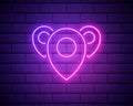 pin neon style icon. Simple thin line, outline vector of web icons for ui and ux, website or mobile application isolated Royalty Free Stock Photo