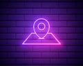 pin neon style icon. Simple thin line, outline vector of web icons for ui and ux, website or mobile application isolated Royalty Free Stock Photo