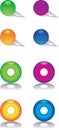 Pin points donut icons