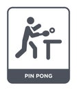 pin pong icon in trendy design style. pin pong icon isolated on white background. pin pong vector icon simple and modern flat Royalty Free Stock Photo