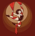 Pin-up silk rope cute cartoon artist