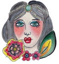 Vintage Pin-Up Lady Miss Hattie Heyyou