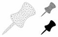 Pin Vector Mesh Network Model and Triangle Mosaic Icon Royalty Free Stock Photo