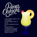 Pina Colada alcohol cocktail recipe