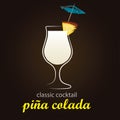 Pina Colada in authentic Poco Grande glass