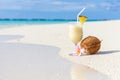 Pina Colada cocktail on the beach Royalty Free Stock Photo