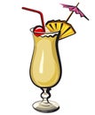 Pina colada cocktail