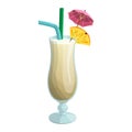 Pina colada cocktail . vector illustration on a white background Royalty Free Stock Photo