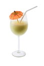 Pina Colada Cocktail on a white background Royalty Free Stock Photo