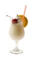 Pina Colada Cocktail on a white background Royalty Free Stock Photo