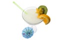 Pina Colada Cocotail on a white background Royalty Free Stock Photo