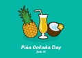 Pina Colada Day vector