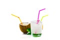 Pinacolada drink with mint leaf Royalty Free Stock Photo