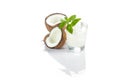 Pinacolada drink with mint leaf Royalty Free Stock Photo