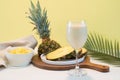 Pinacolada drinks with pineapple on the table Royalty Free Stock Photo