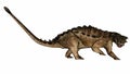 Pinacosaurus dinosaur turning head looking right - 3D render