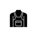 Pinafore black icon concept. Pinafore flat vector symbol, sign, illustration.