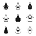 Pinafore icons set, simple style