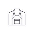 Pinafore linear icon concept. Pinafore line vector sign, symbol, illustration.