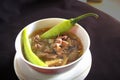 pinapaitan (beef innards soup)